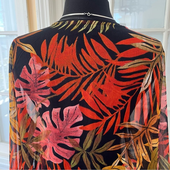 Kendall + Kylie swim cover up tropical leaf print XL - Picture 8 of 15